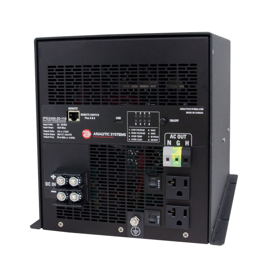 Analytic Systems AC Intelligent Pure Sine Wave Inverter, 2400W, 20-40V In, 110V Out IPSI2400-20-110 — Quality Boat Parts