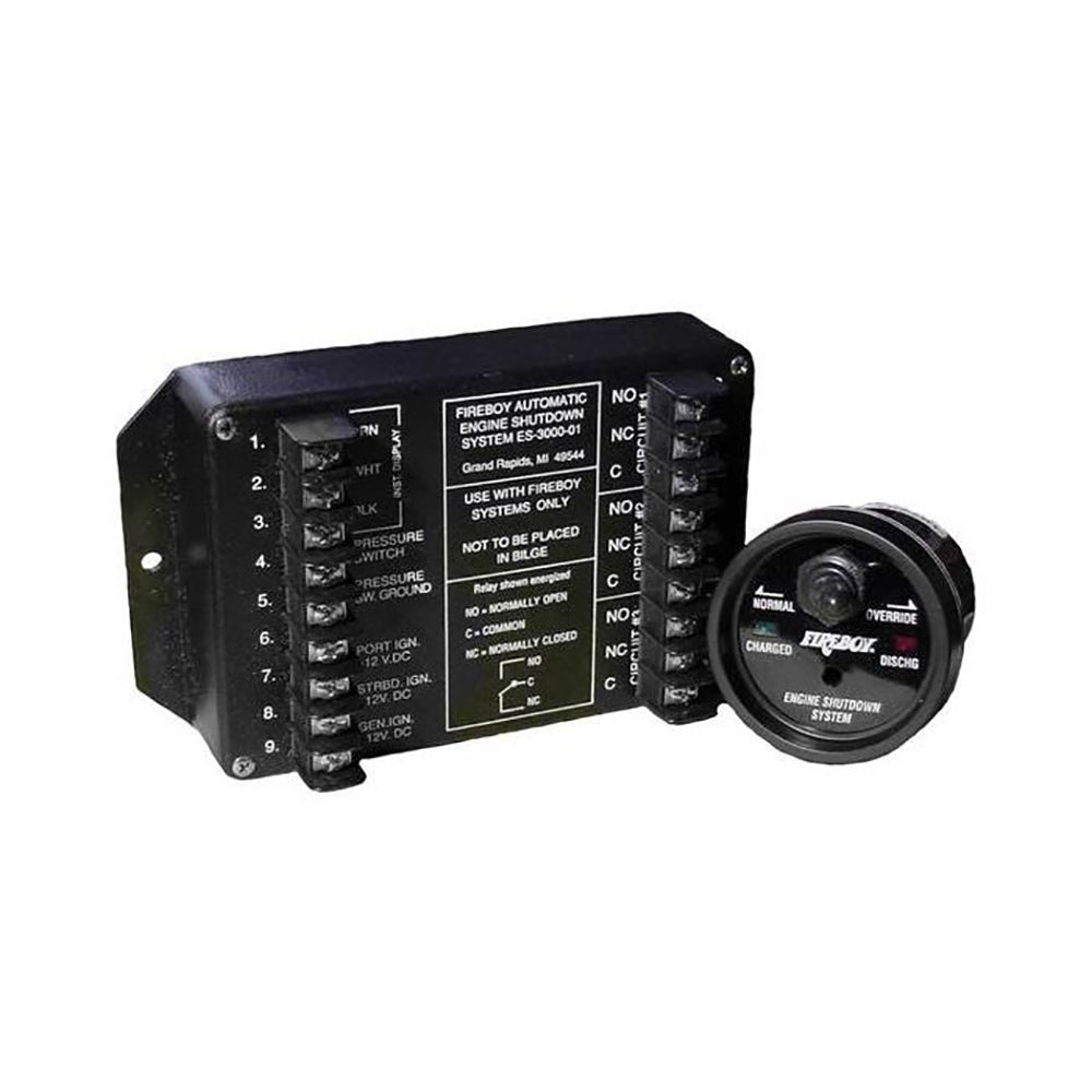 Fireboy-Xintex 8 Circuit Engine Shutdown w/Time Delay - Round Display ES-8015-01 — Quality Boat Parts
