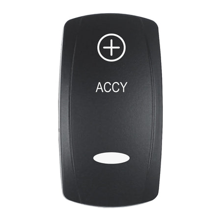 Pacer Actuator - 'ACCY' f/V Series Contura Switches - Black - Laser Etched (Top/Bottom Light) EV2LE-ACC — Quality Boat Parts