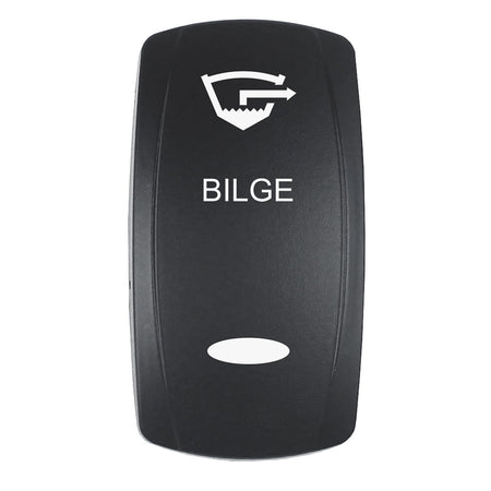 Pacer Actuator - 'BILGE' f/V Series Contura Switches - Black - Laser Etched (Top/Bottom Light) EV2LE-BLG — Quality Boat Parts