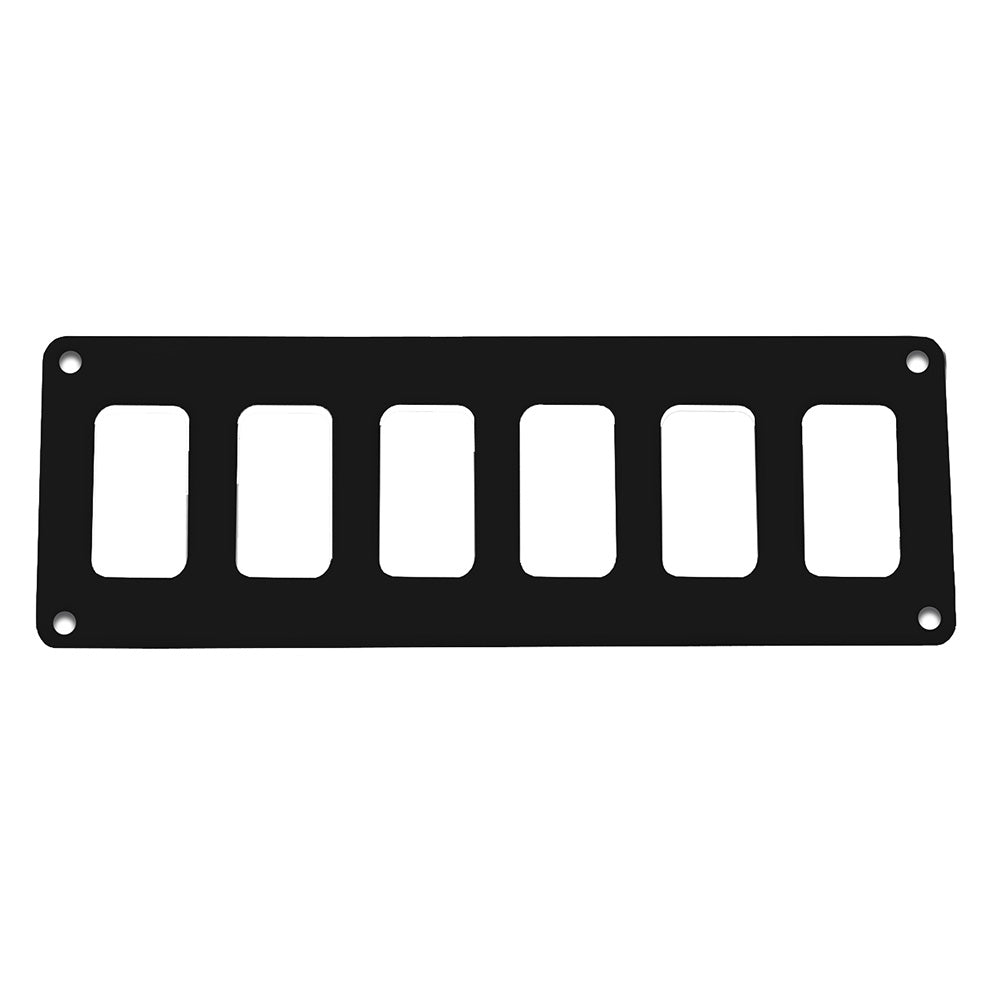 Pacer Switch Panel - 6 Switch & 1 Row - 8" x 2.75" - Black Powder Coated Aluminum PSC-61-BK — Quality Boat Parts