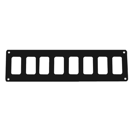 Pacer Switch Panel - 8 Switch & 1 Row - 12.5" x 2.75" - Black Powder Coated Aluminum PSC-81-BK — Quality Boat Parts
