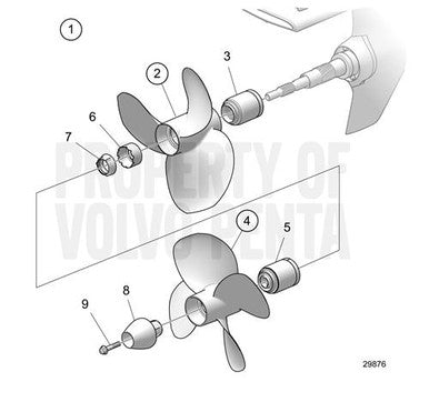 Volvo Penta 'H' Hub Large Bore (22754753) — Quality Boat Parts