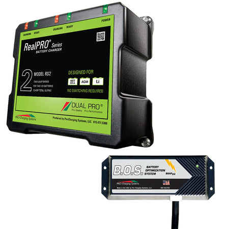 Dual Pro RS2 2 Bank Battery Charger w/2 Bank B.O.S. RS2/BOS12V2 — Quality Boat Parts