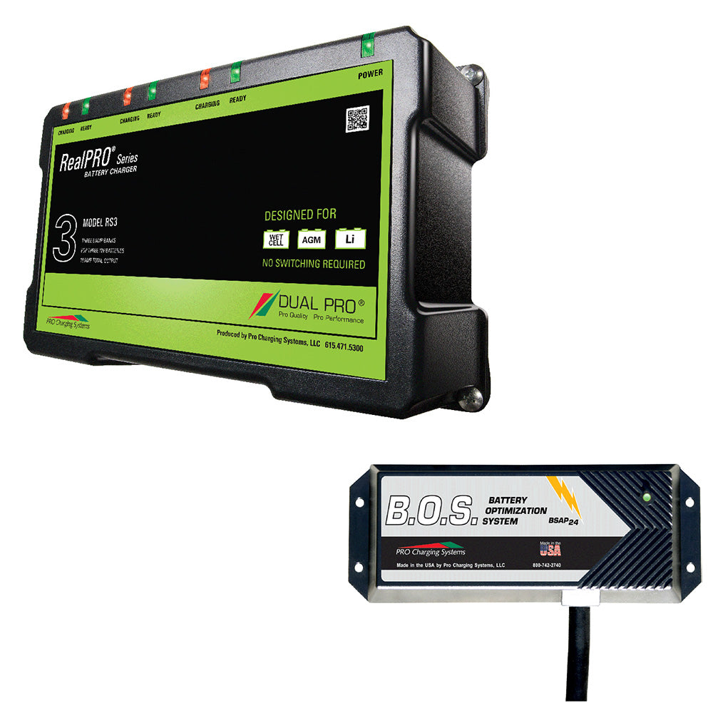 Dual Pro RS3 3 Bank Battery Charger w/3 Bank B.O.S. RS3/BOS12V3 — Quality Boat Parts