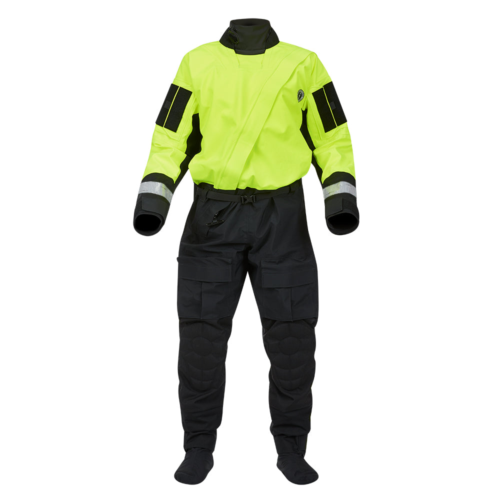 Mustang Sentinel™ Series Water Rescue Dry Suit - Fluorescent Yellow Green-Black - Small Short MSD62403-251-SS-101 — Quality Boat Parts