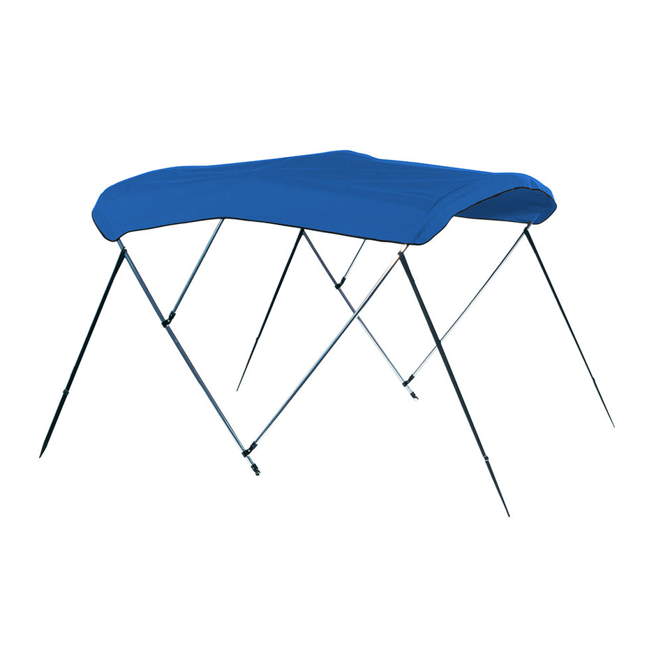 Carver 4 Bow 8' Pontoon Bimini Top w/ Boot - Pacific Blue Acrylic A8SQ4893UB-04 — Quality Boat Parts