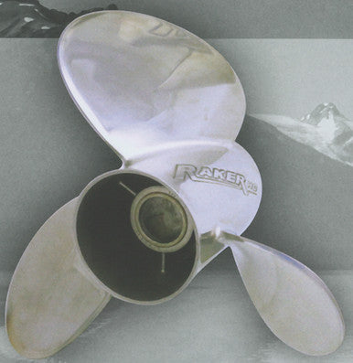 Brp 14.5 X 24 Steel Three Blade Right Hand Rotation Prop Raker Ii High Output (177305) — Quality Boat Parts
