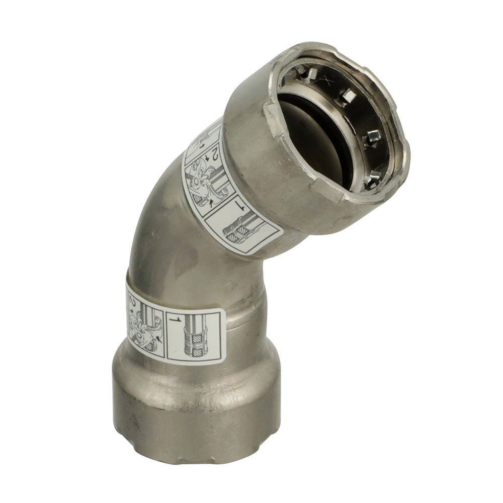 Viega MegaPress 316 FKM 1" 45 Degree Elbow 91765 — Quality Boat Parts