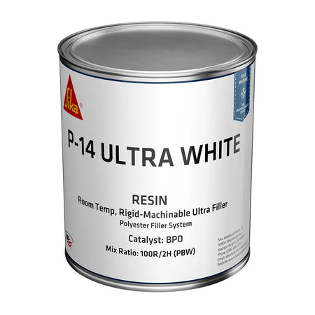 Sika SikaBiresin® AP014 Polyester Fairing Compound White Base Quart Can BPO Hardener Required 606127 — Quality Boat Parts
