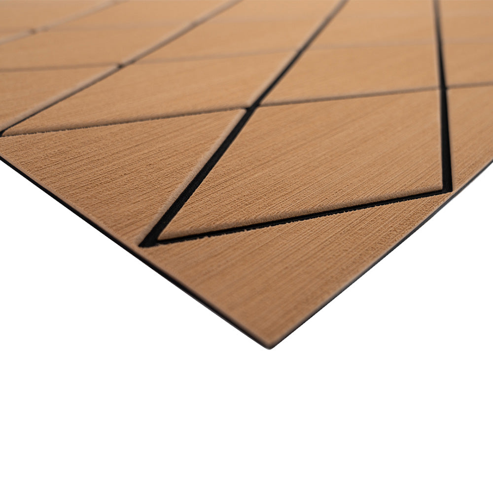SeaDek 40" x 80" 6mm Two Color Diamond Full Sheet - Brushed Texture - Mocha/Black (1016mm x 2032mm x 6mm) 56411-80093 — Quality Boat Parts