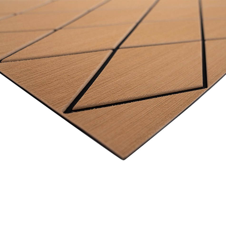 SeaDek 40" x 80" 6mm Two Color Diamond Full Sheet - Brushed Texture - Mocha/Black (1016mm x 2032mm x 6mm) 56411-80093 — Quality Boat Parts