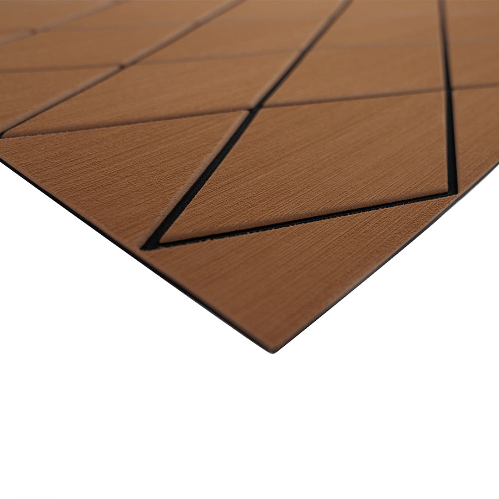SeaDek 40" x 80" 6mm Two Color Diamond Full Sheet - Brushed Texture - Brown/Black (1016mm x 2032mm x 6mm) 56411-89905 — Quality Boat Parts