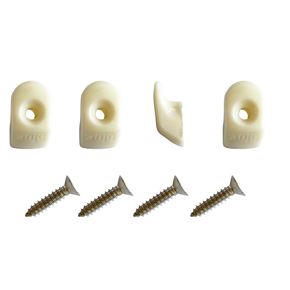 Blue Performance White Hooks & Screws - 4 Pieces PC980 — Quality Boat Parts