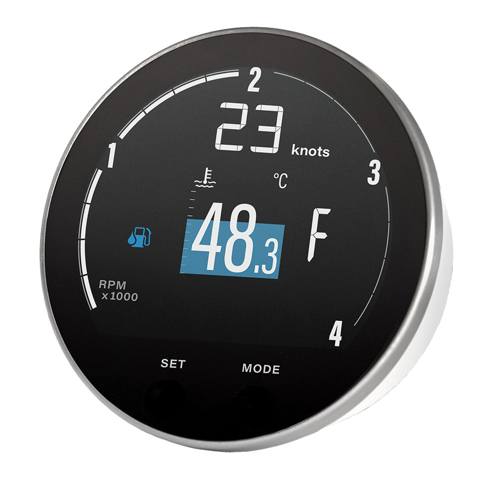 Veratron 85mm (3-3/8") VMH-35D Diesel Multifunction Gauge - NMEA2000 Certified (12-24V) B00171201 — Quality Boat Parts