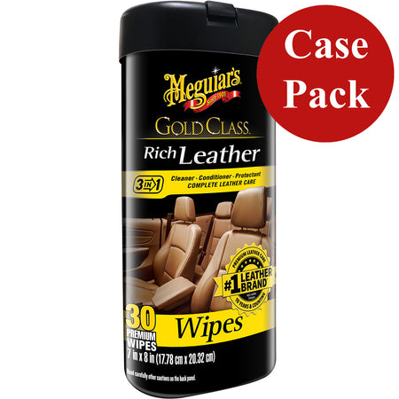 Meguiar's Gold Class™ Rich Leather Cleaner & Conditioner Wipes *Case of 6* G10900CASE — Quality Boat Parts