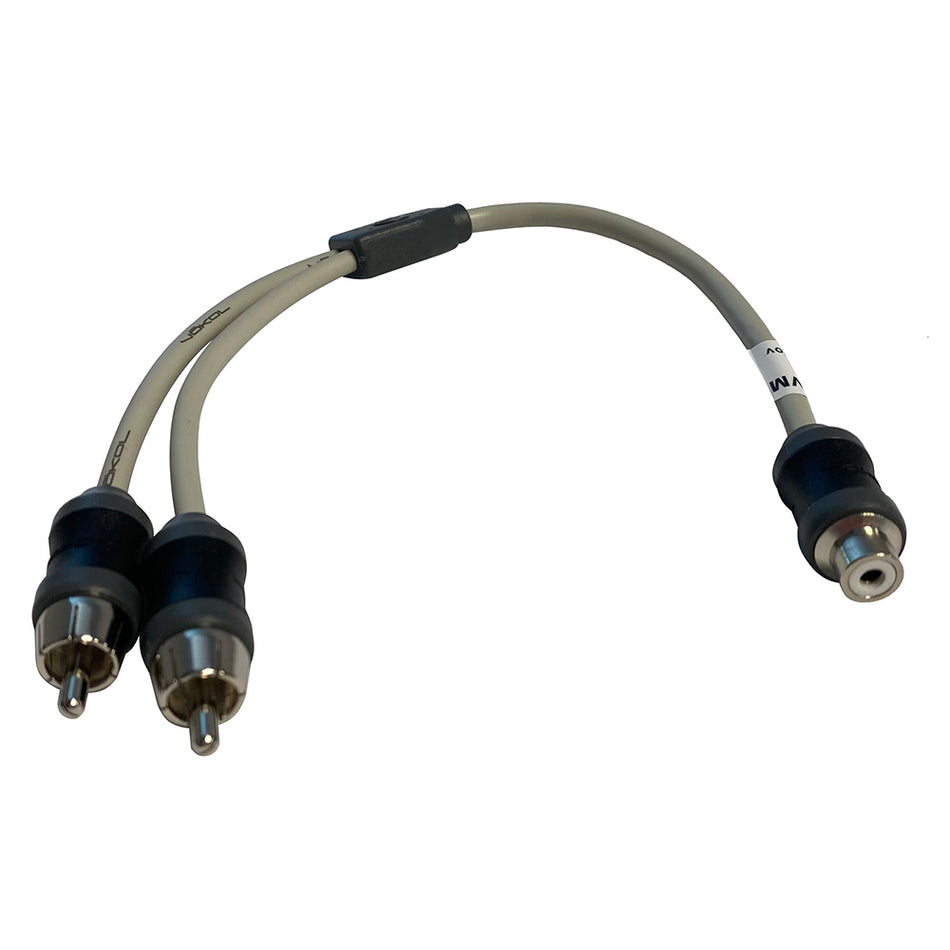 Marine Audio Adapter RCA Twisted Pair Y Adapter - 1 Female to 2 Male VMCRCA1F2M — Quality Boat Parts