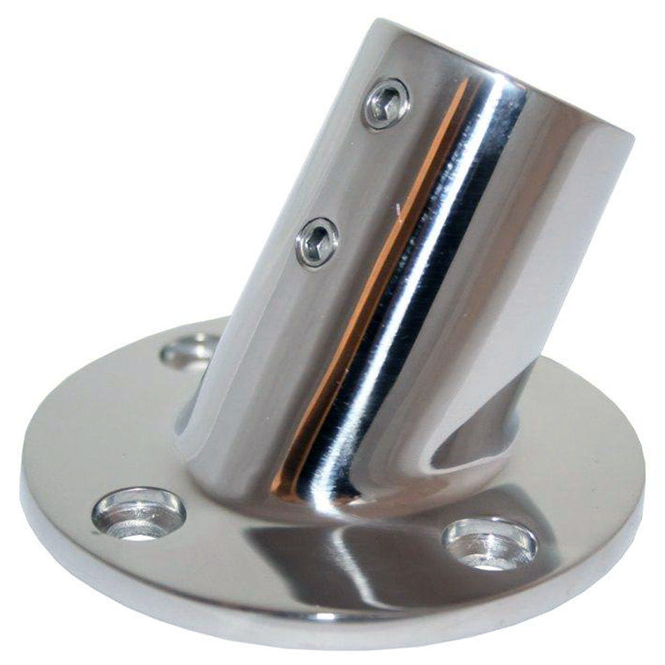 Whitecap 1/2" O.D. 60° Round Base SS Rail Fitting 6040C — Quality Boat Parts