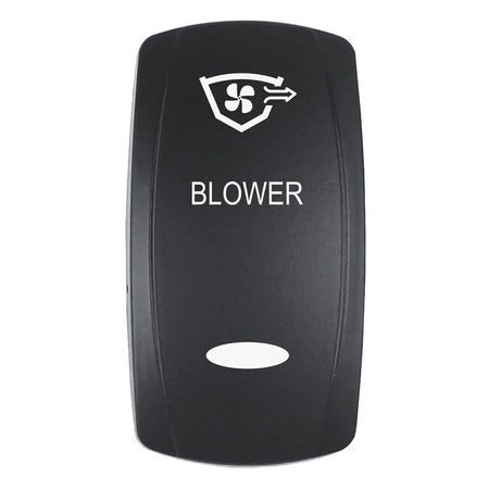 Pacer Actuator - 'BLOWER' f/V Series Contura Switches - Black - Laser Etched (Top/Bottom Light) EV2LE-BLWR — Quality Boat Parts