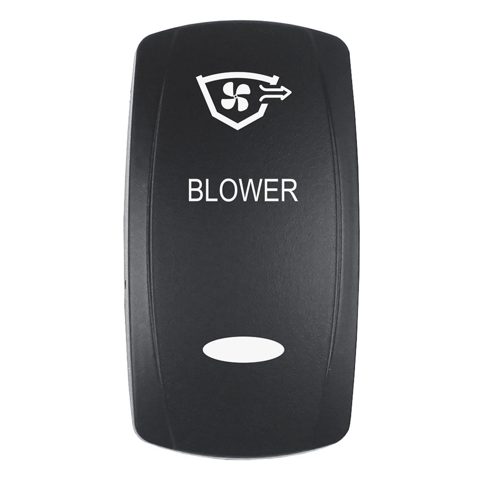 Pacer Actuator - 'BLOWER' f/V Series Contura Switches - Black - Laser Etched (Top/Bottom Light) EV2LE-BLWR — Quality Boat Parts