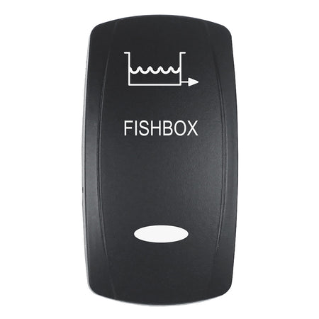 Pacer Actuator - 'FISHBOX' f/V Series Contura Switches - Black - Laser Etched (Top/Bottom Light) EV2LE-FBX — Quality Boat Parts