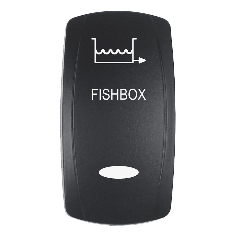 Pacer Actuator - 'FISHBOX' f/V Series Contura Switches - Black - Laser Etched (Top/Bottom Light) EV2LE-FBX — Quality Boat Parts