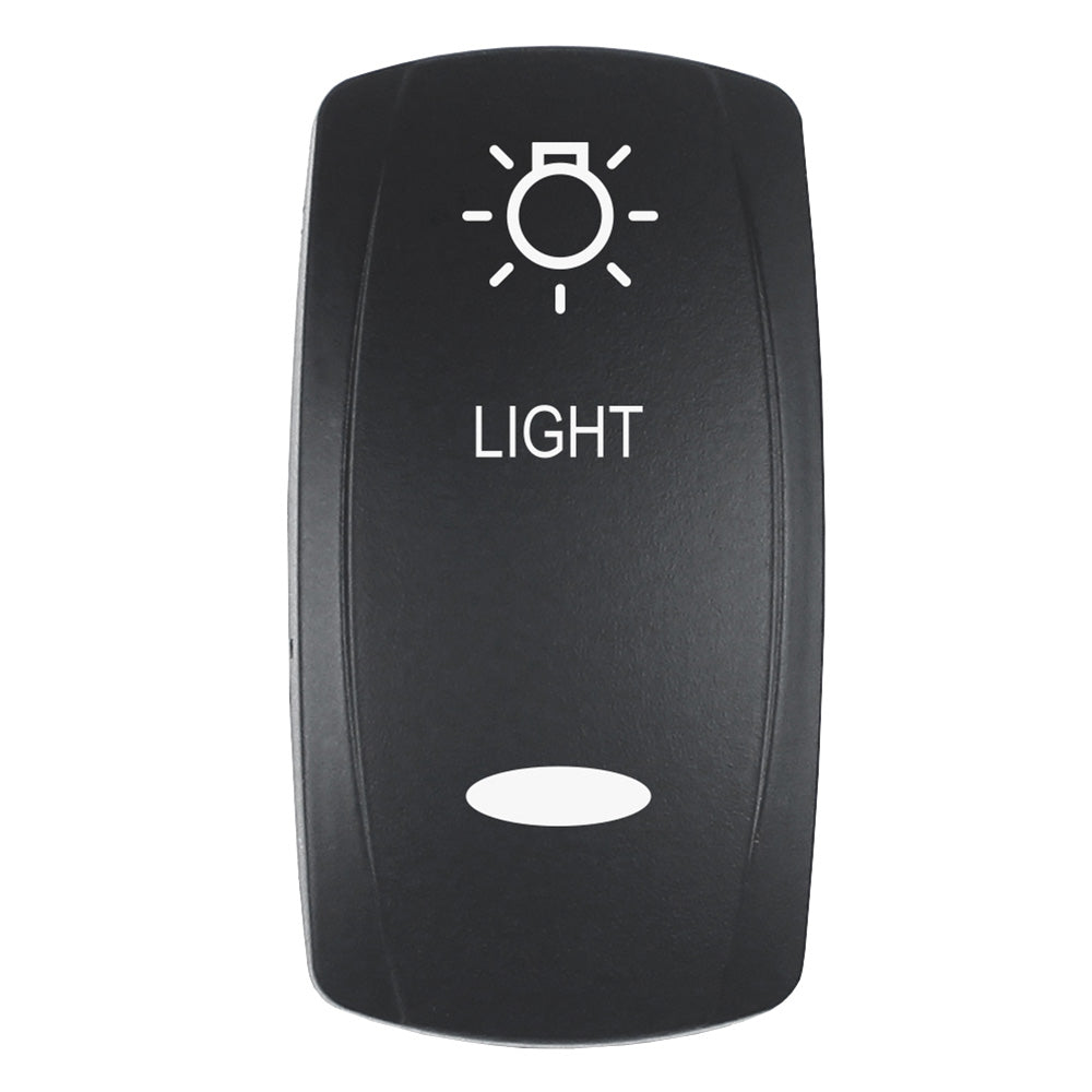 Pacer Actuator - 'LIGHT' f/V Series Contura Switches - Black - Laser Etched (Top/Bottom Light) EV2LE-LT — Quality Boat Parts