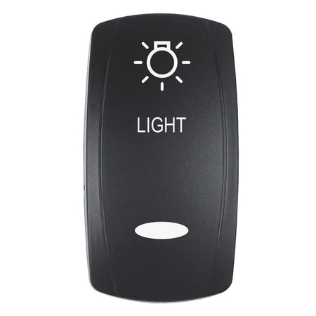 Pacer Actuator - 'LIGHT' f/V Series Contura Switches - Black - Laser Etched (Top/Bottom Light) EV2LE-LT — Quality Boat Parts