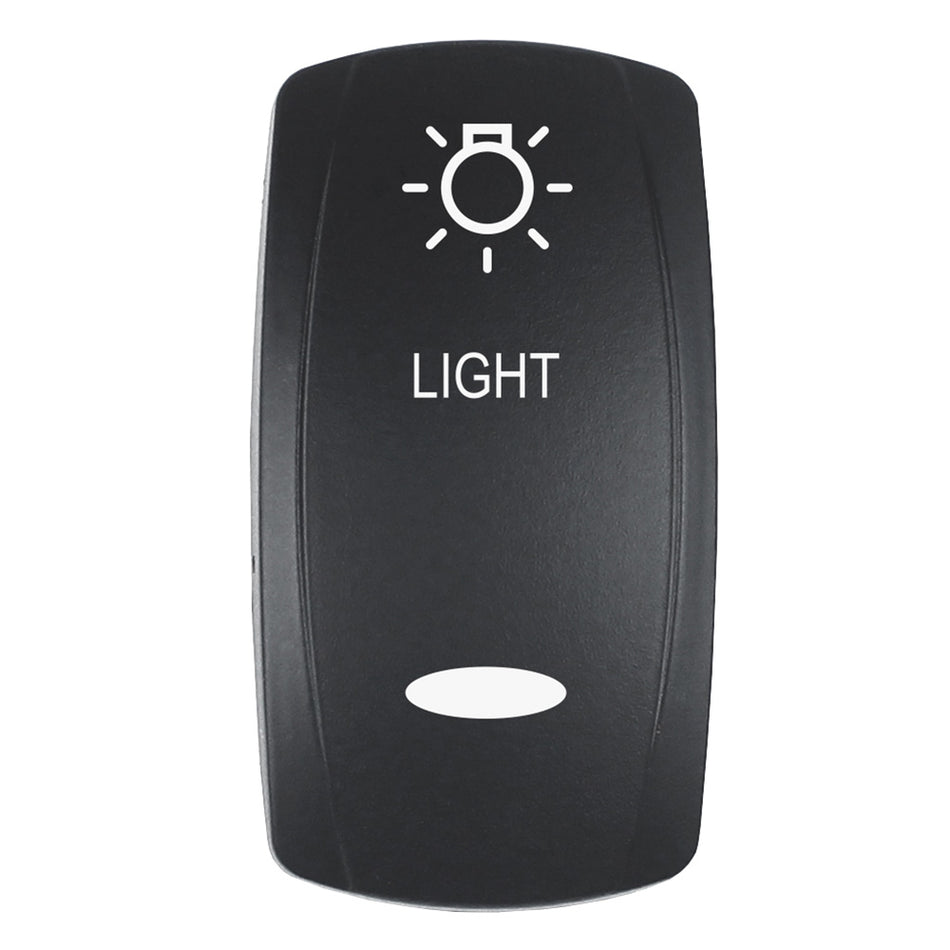 Pacer Actuator - 'LIGHT' f/V Series Contura Switches - Black - Laser Etched (Top/Bottom Light) EV2LE-LT — Quality Boat Parts