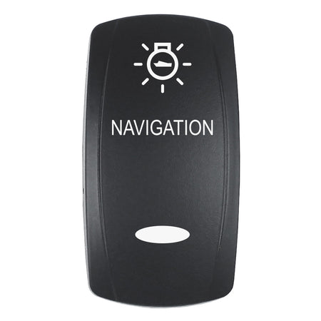 Pacer Actuator - 'NAVIGATION' f/V Series Contura Switches - Black - Laser Etched (Top/Bottom Light) EV2LE-NAV — Quality Boat Parts