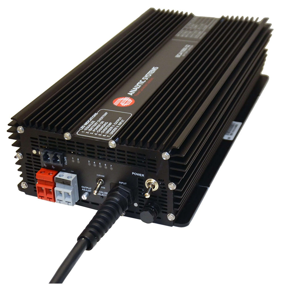 Analytic Systems AC Charger 2-Bank 70A, 12V Out, 85-264VAC In Power-Factor Correction BCA1050-12 — Quality Boat Parts