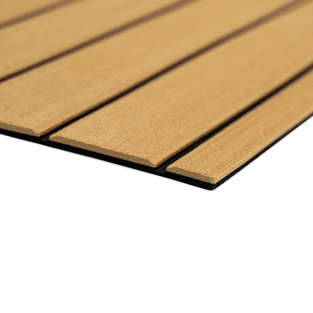SeaDek 40" x 80" 6mm Teak Full Sheet - Brushed Texture - Camel/Black (1016mm x 2032mm x 6mm) 32279-80105 — Quality Boat Parts