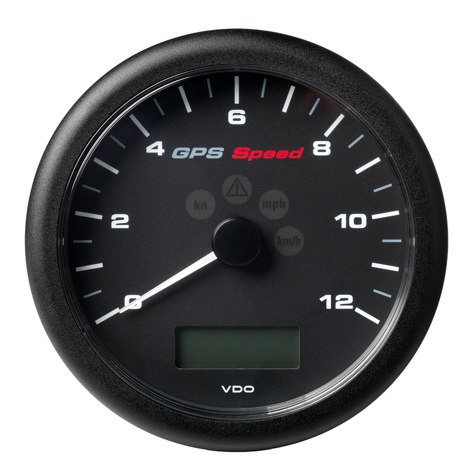 Veratron 4-1/4" (110MM) ViewLine GPS Speedometer 0-12 KNOTS/KMH/MPH - 8 to 16V Black Dial & Bezel A2C59501987 — Quality Boat Parts
