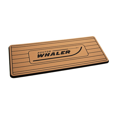 SeaDek Boston Whaler Helm Pad - Mocha/Black Brushed w/Routed Teak Lines 39615-80327 — Quality Boat Parts