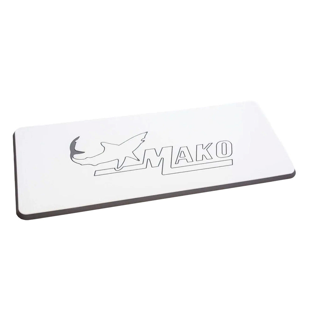 SeaDek Mako Logo Helm Pad - White/Storm Grey Embossed 39638-80375 — Quality Boat Parts