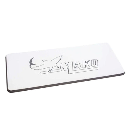 SeaDek Mako Logo Helm Pad - White/Storm Grey Embossed 39638-80375 — Quality Boat Parts