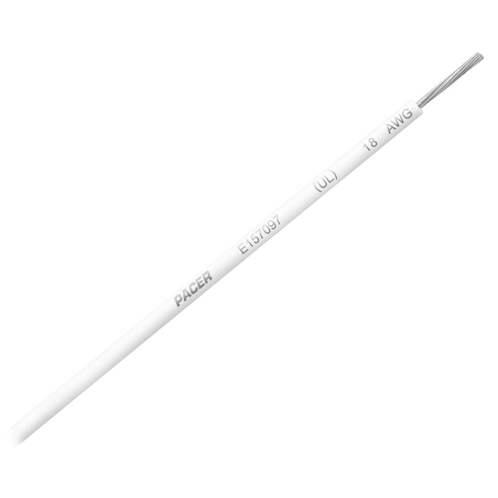 Pacer White 18 AWG UL Marine Wire - 35' WUL18WH-35 — Quality Boat Parts