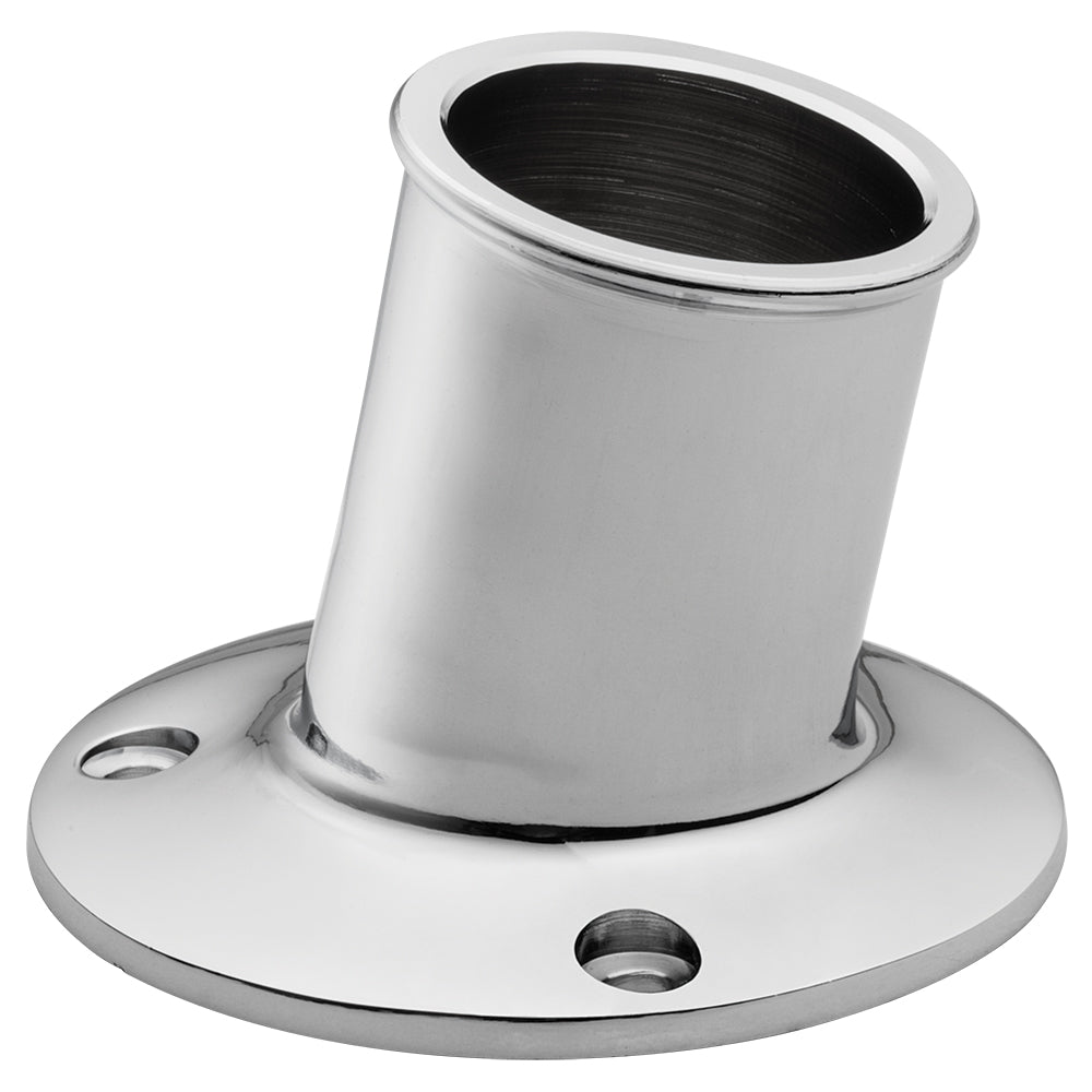 Whitecap Top-Mounted Flag Pole Socket - CP/Brass - 1-1/4" ID S-5003 — Quality Boat Parts