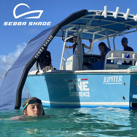 Sebba Shade 8 x 12 ft. Blue Sun Shade f/Boats 26'+ SS8X12BLU — Quality Boat Parts