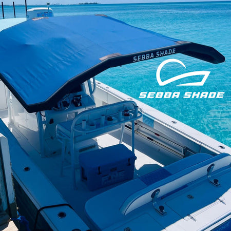 Sebba Shade 8 x 12 ft. Blue Sun Shade f/Boats 26'+ SS8X12BLU — Quality Boat Parts