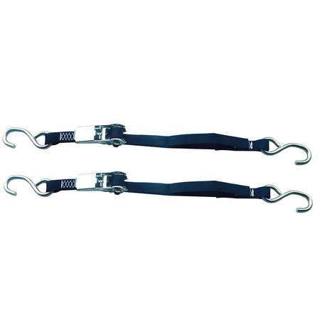 Rod Saver Stainless Steel Ratchet Tie-Down - 1" x 6' - Pair SSRTD6 — Quality Boat Parts