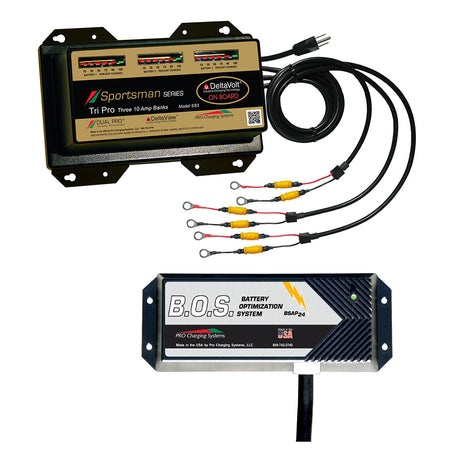 Dual Pro SS3 3 Bank Battery Charger w/ 2 Bank B.O.S. SS3/BOS12V2 — Quality Boat Parts