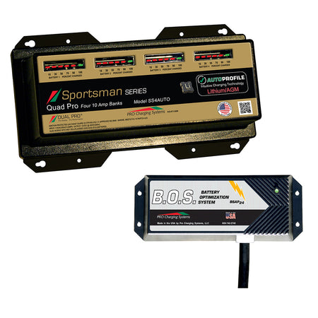 Dual Pro SS4 Auto 4 Bank Battery Charger w/ 2 Bank B.O.S. SS4AUTO/BOS12V2 — Quality Boat Parts
