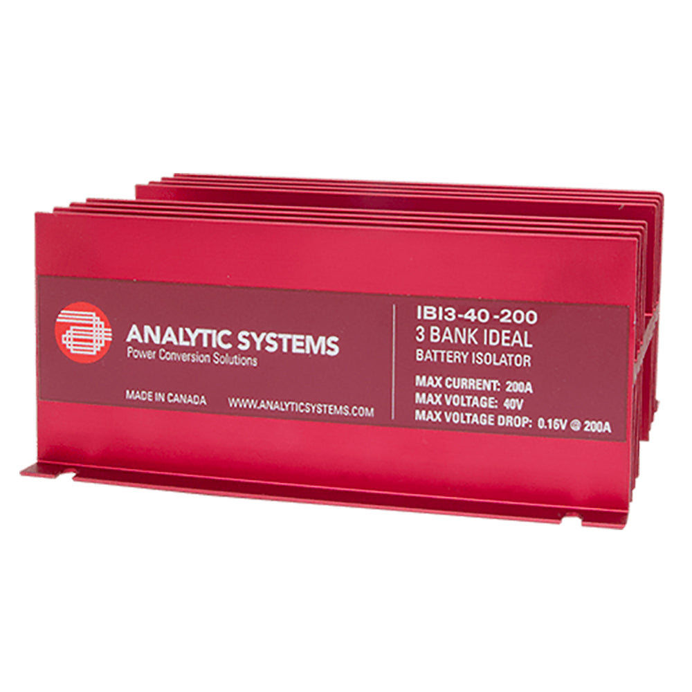 Analytic Systems 200A, 40V 3-Bank Ideal Battery Isolator IBI3-40-200 — Quality Boat Parts
