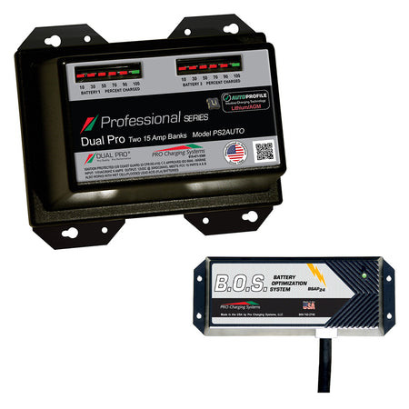 Dual Pro PS2 Auto 2 Bank Battery Charger w/ 2 Bank B.O.S. PS2AUTO/BOS12V2 — Quality Boat Parts