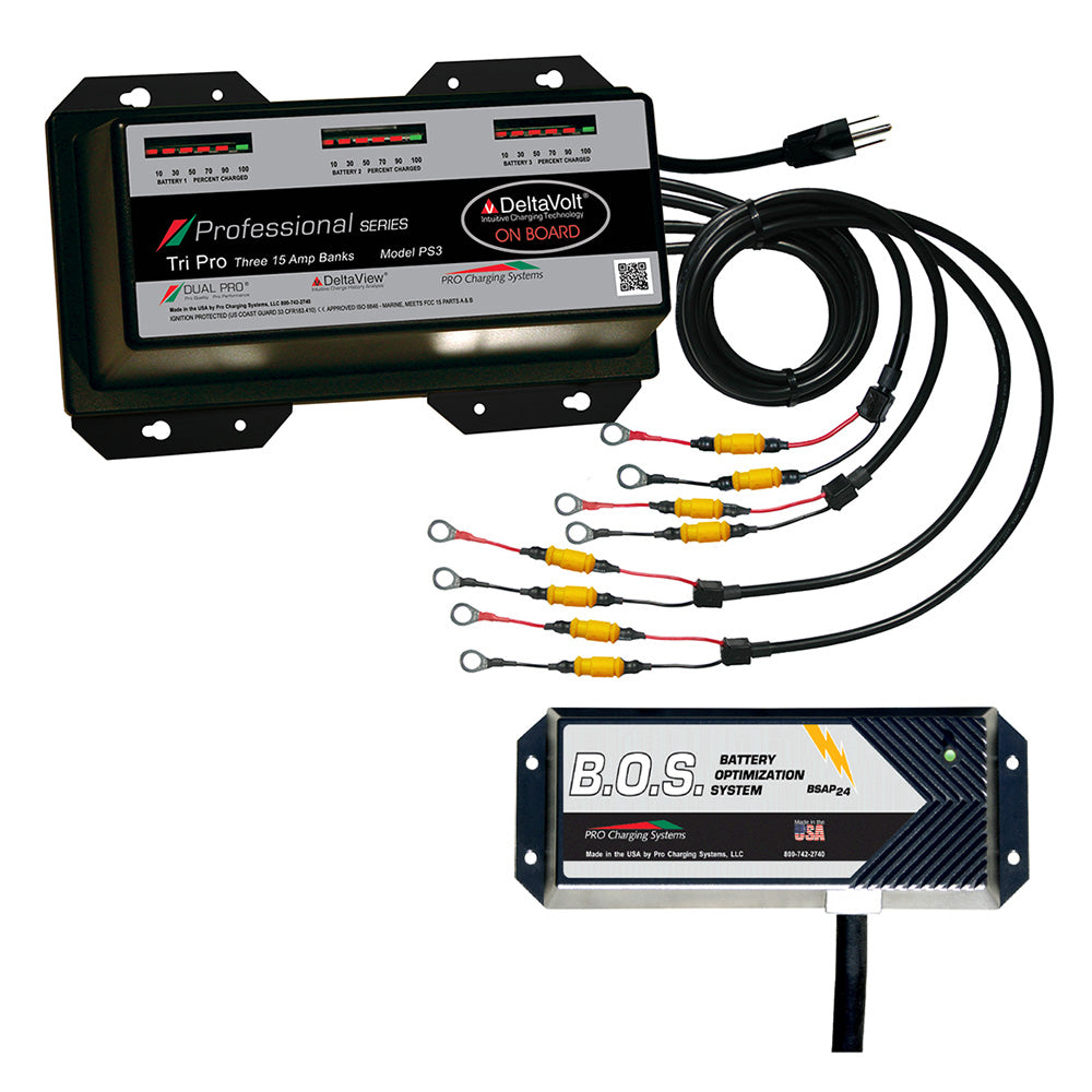 Dual Pro PS3 3 Bank Battery Charger w/3 Bank B.O.S. PS3/BOS12V3 — Quality Boat Parts