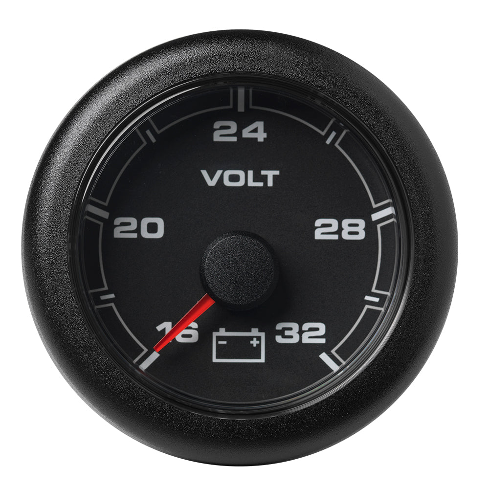 Veratron 52MM (2-1/16") OceanLink Battery Voltage Gauge - 16 to 32V - Black Dial & Bezel A2C1066120001 — Quality Boat Parts