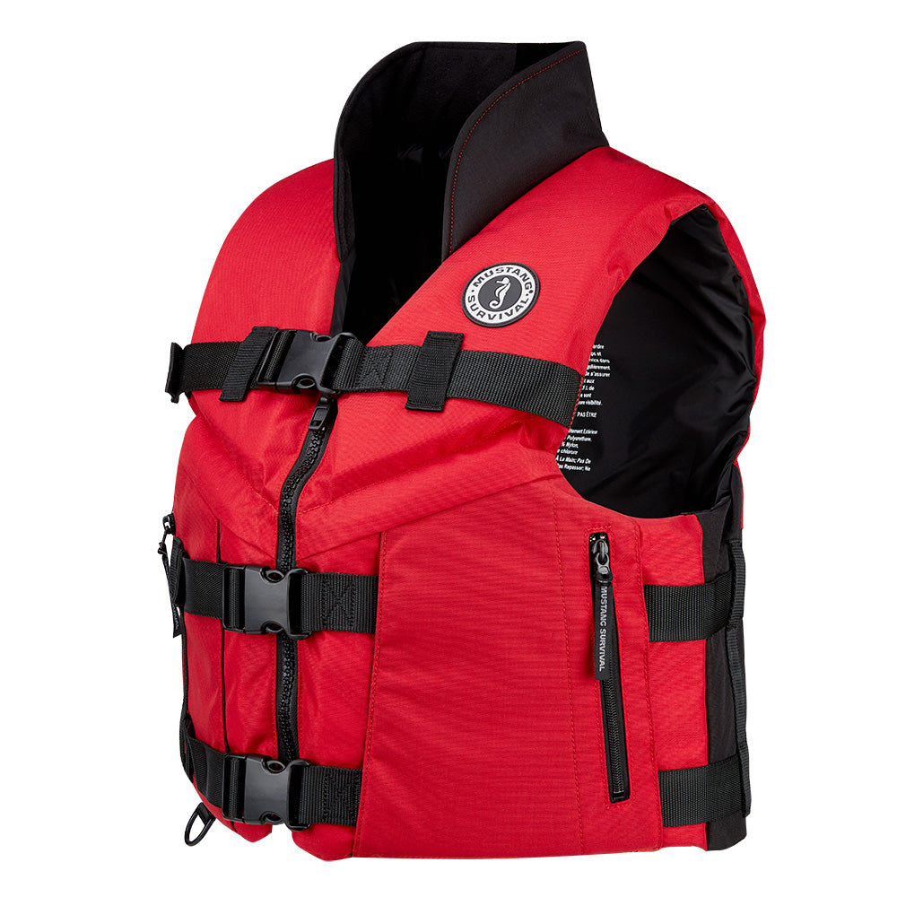 Mustang Accel 100 Foam Fishing Vest - XXL - Red-Black MV462602-123-XXL-216 — Quality Boat Parts