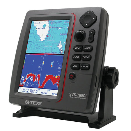 SI-TEX GPS Dual Frequency 600W Sonar System - 7" Color LCD w/Internal & External GPS Antenna & C-MAP 4D Card SVS-760CF+ — Quality Boat Parts