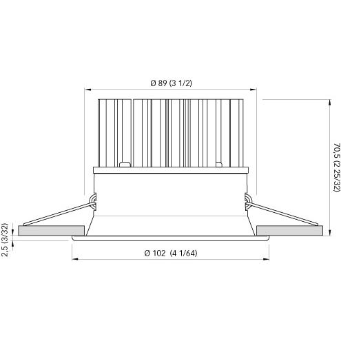 Quick Marine - CRISTIAN Downlight - 12W, 10-30V, Stainless Steel, 85°, IP40 — Quality Boat Parts